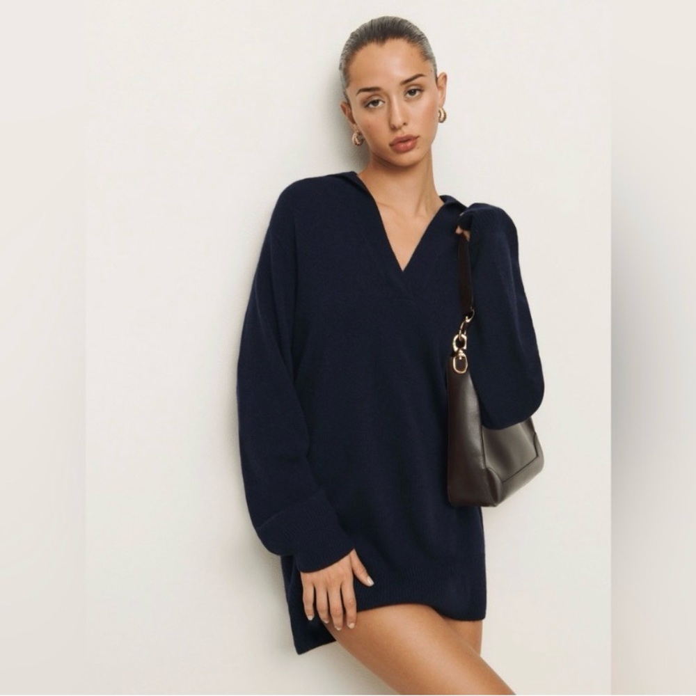 Reformation Maeve Cashmere Polo Dress